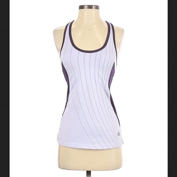 Adidas Tank Top S Activewear Shelf Bra Mesh Back Workout Running Athletic - Picture 1 of 7